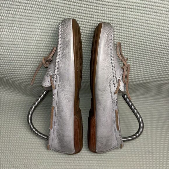 FRYE Boat Shoes Leather Slip On Flats Women’s Size 8.5M 3471295-ICE - Picture 5 of 9